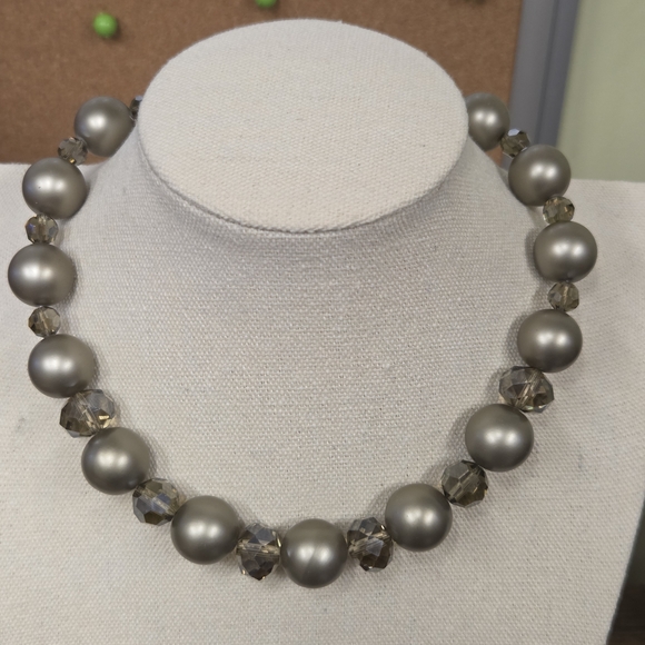 Carolee Jewelry - Carolee Warm Gray Beaded Necklace
